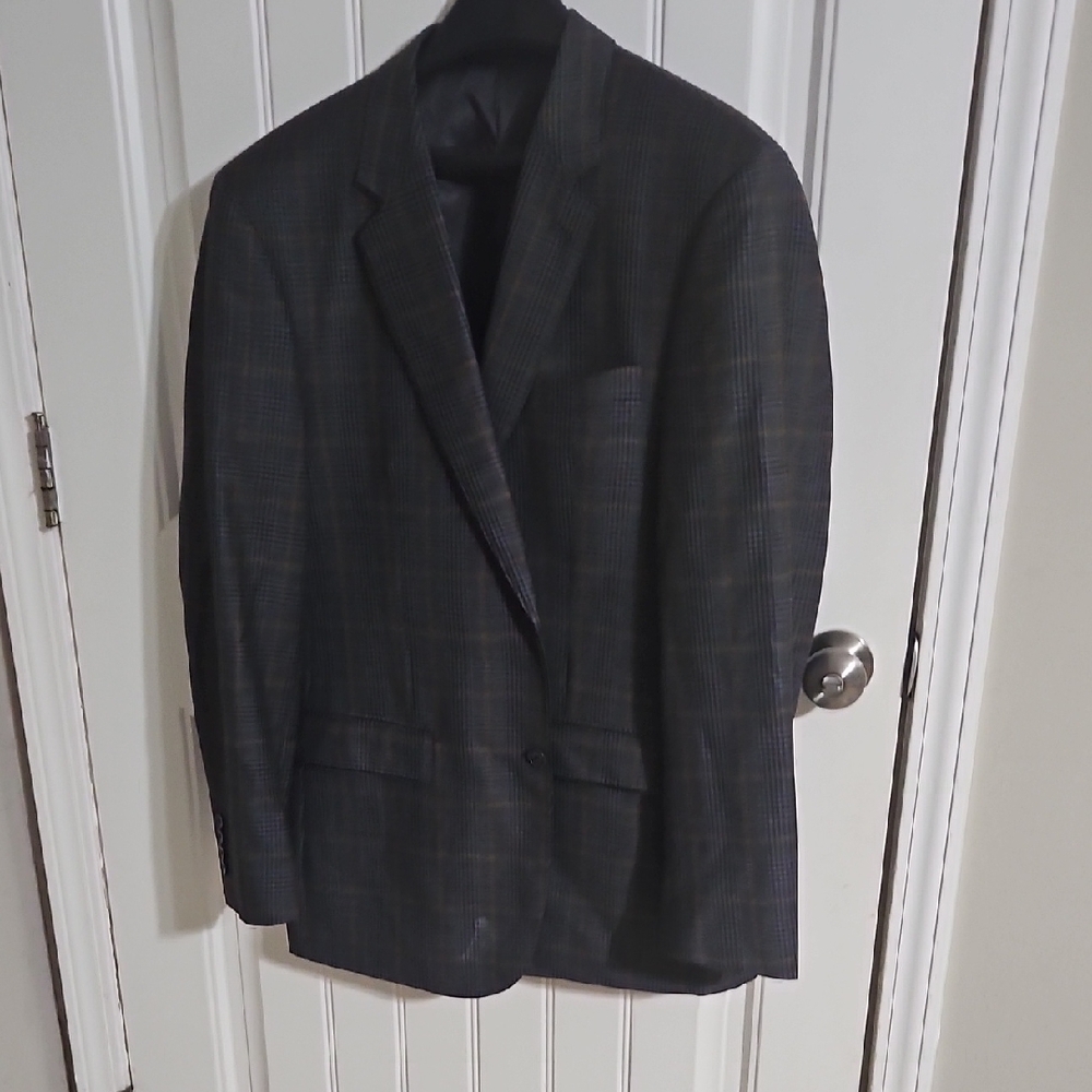 Elegant Charcoal Plaid Blazer